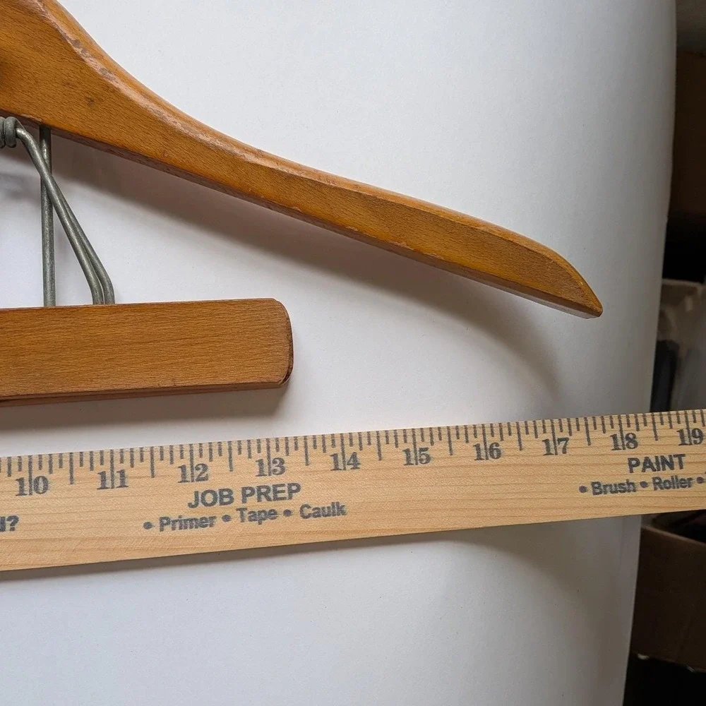 VINTAGE‎ Made In USA Harmony House Wooden Suit Hanger Dark Academia VTG